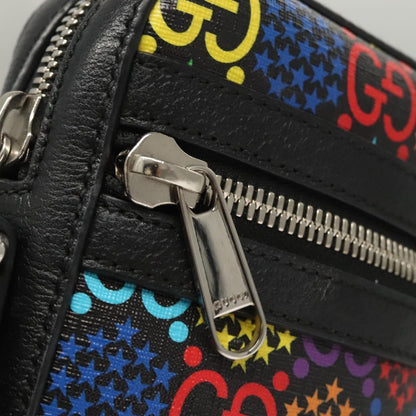 Gucci Front Zip Messenger Bag Psychedelic Print GG Coated Canvas, MULTICOLOUR, CANVAS, Shoulder bag
