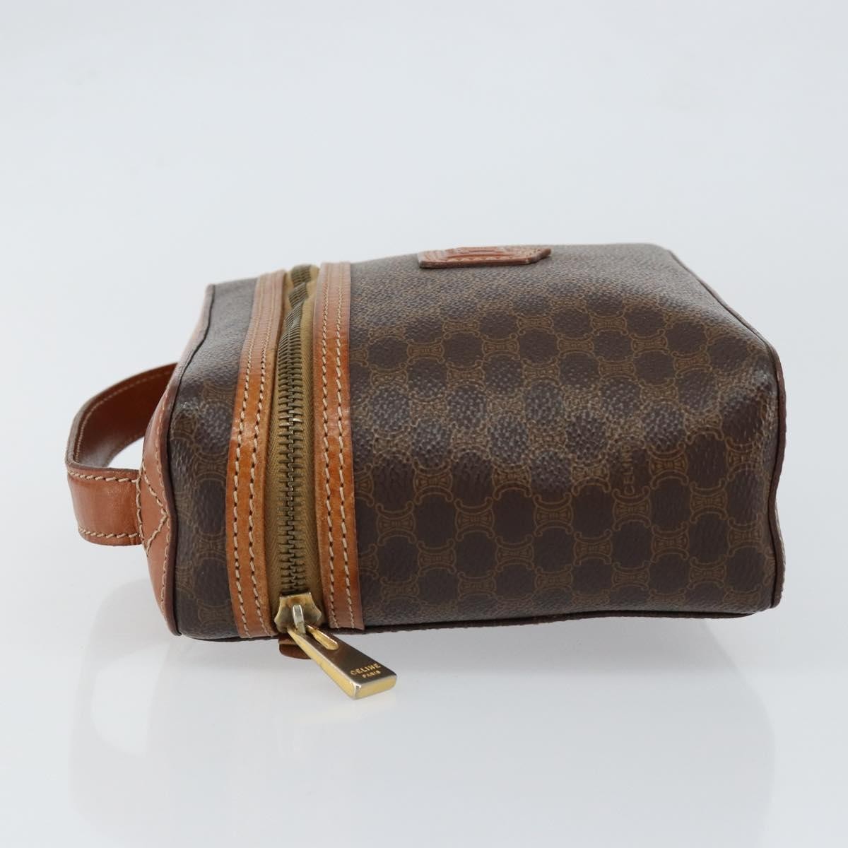 Celine Macadam Vanity Bag Canvas, BROWN, CANVAS, Clutche & pouche