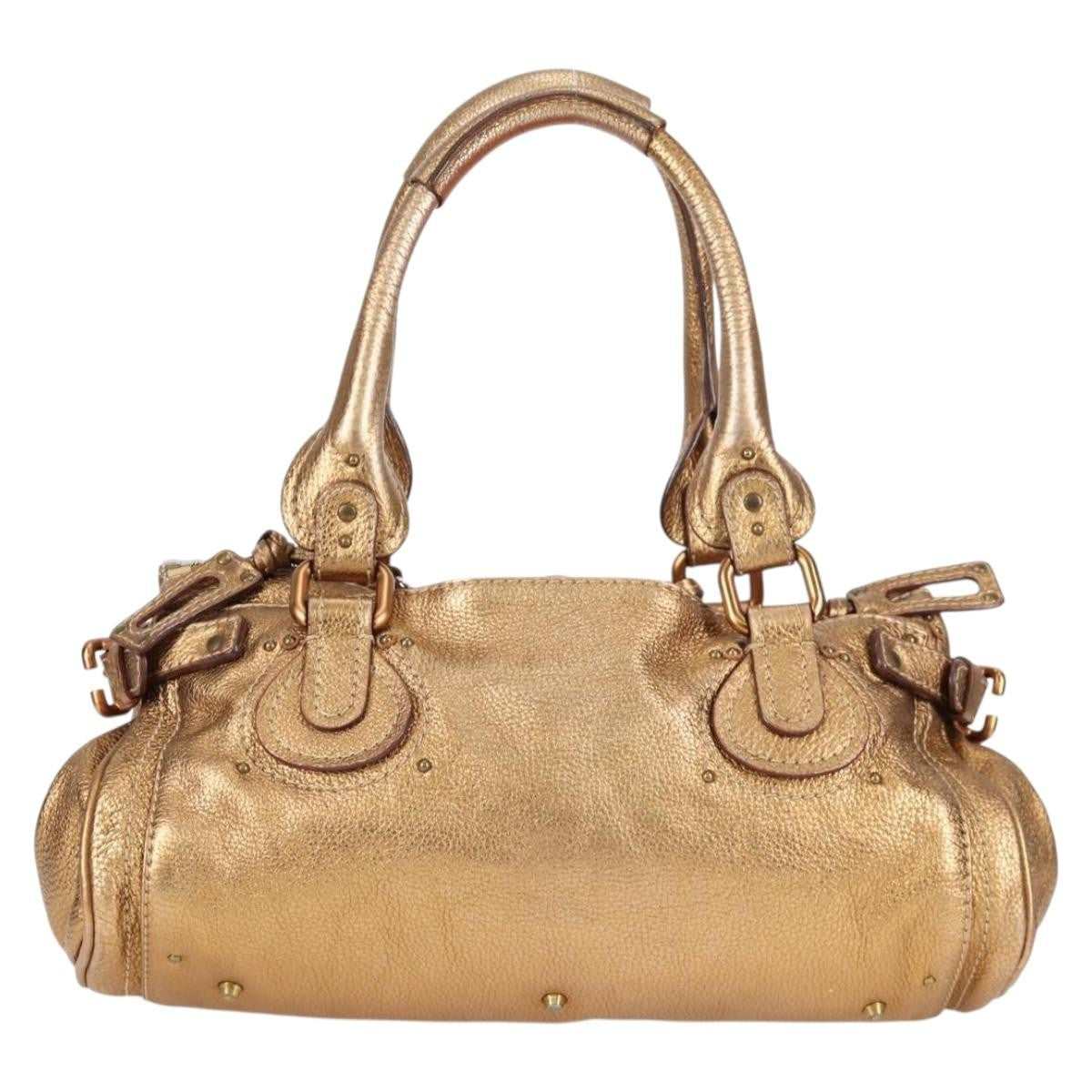 Chloe Paddington Lock Satchel Leather, SILVER, LEATHER, Handbag