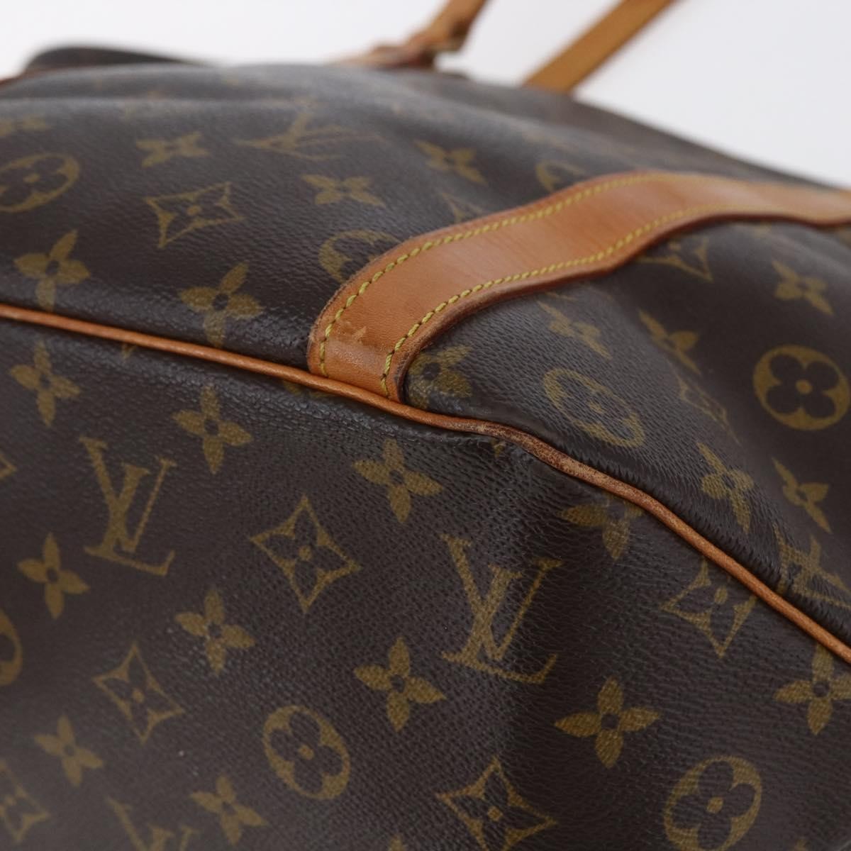 Louis Vuitton Shopping Sac Handbag Monogram Canvas, BROWN, CANVAS, Tote bag