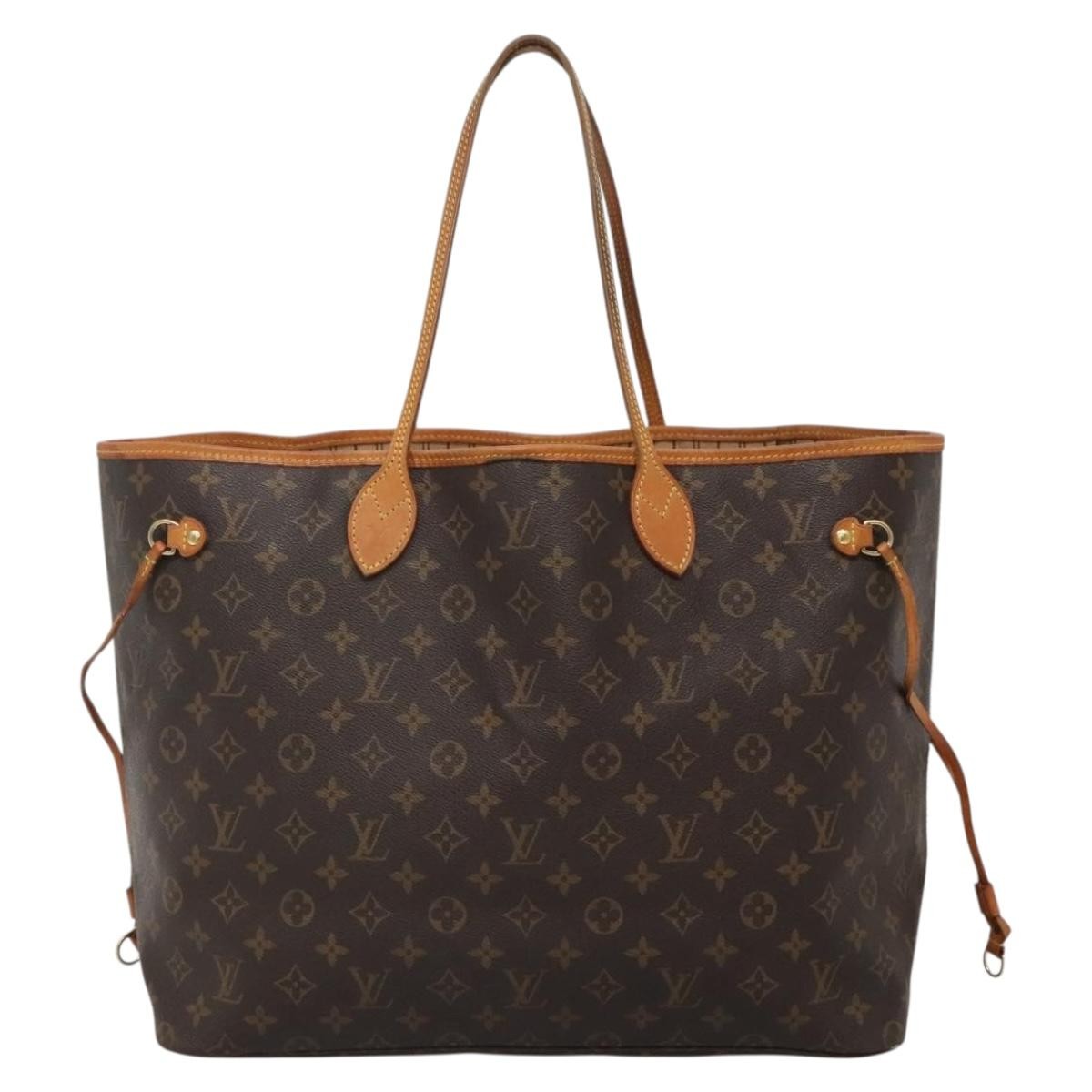 Louis Vuitton Neverfull Tote Monogram Canvas, BROWN, CANVAS, Tote bag