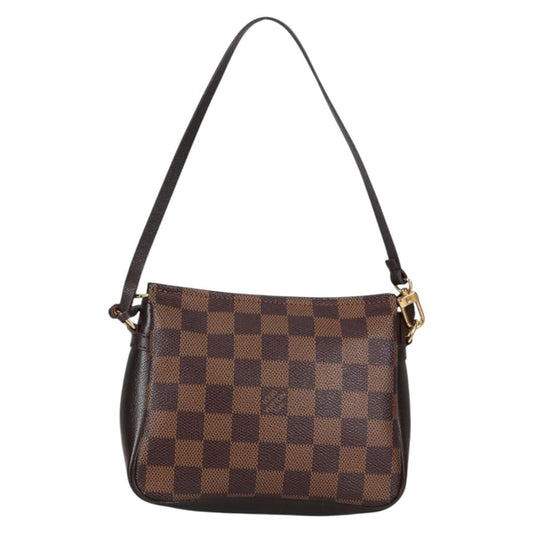 Louis Vuitton Trousse Make Up Bag Damier, BROWN, CANVAS, Clutche & pouche