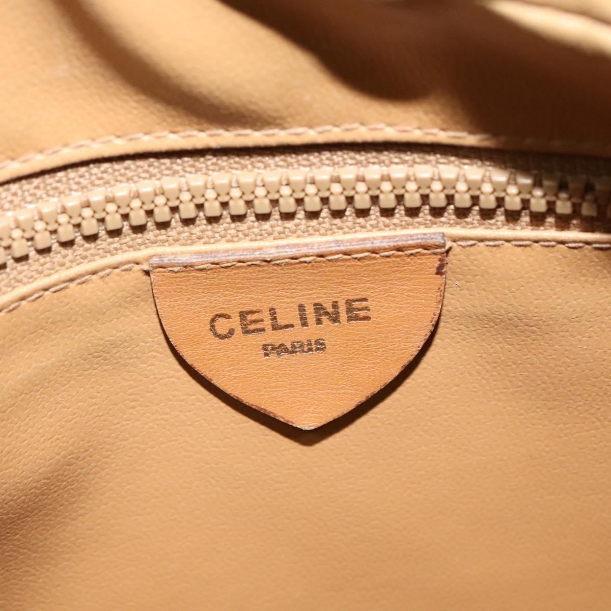 Celine Macadam Shoulder Bag PVC Leather, BEIGE, CANVAS, Shoulder bag