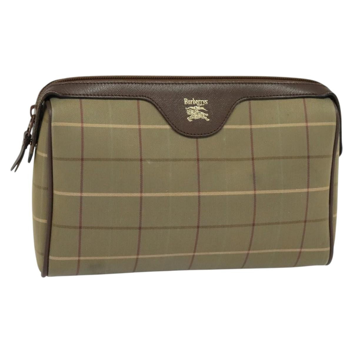 Burberry Nova check Pochette Canvas, BEIGE, CANVAS, Clutche & pouche