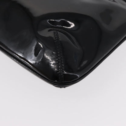 Salvatore Ferragamo Gancini Shoulder Bag Patent Leather, BLACK, PATENT_LEATHER, Shoulder bag