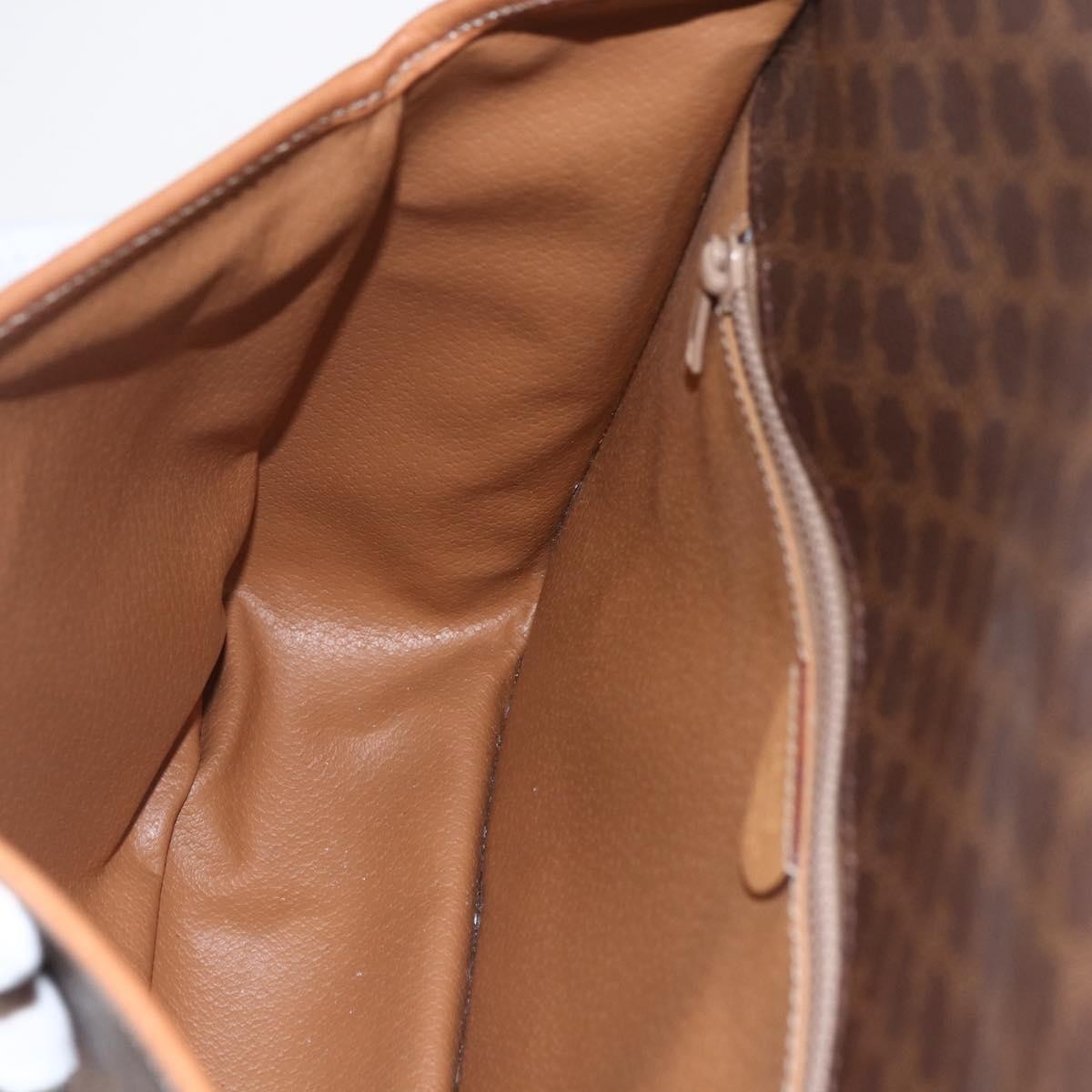 Celine Vintage Macadam Shoulder Bag Canvas and Leather, BROWN, CANVAS, Shoulder bag