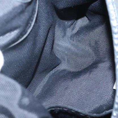 Salvatore Ferragamo Gancini Shoulder Bag Canvas, BLACK, CANVAS, Shoulder bag