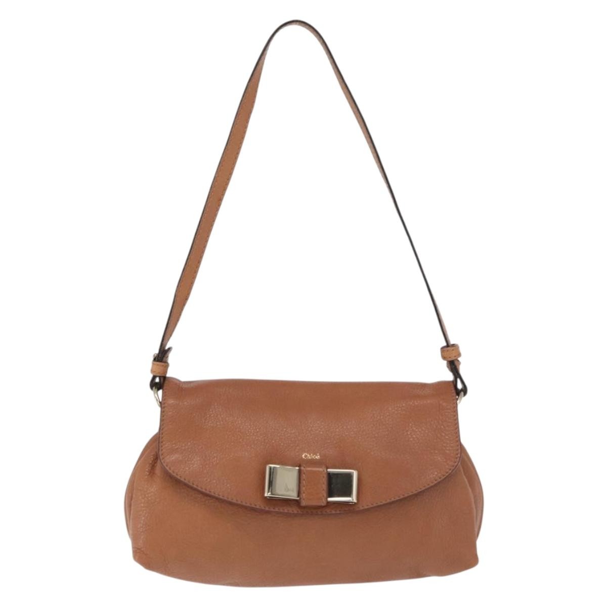 Chloe Lily Shoulder bag Leather, BROWN, LEATHER, Shoulder bag