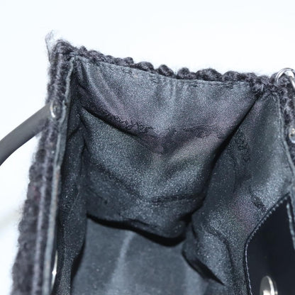 Salvatore Ferragamo Gancini handbag Wool, BLACK, WOOL, Handbag