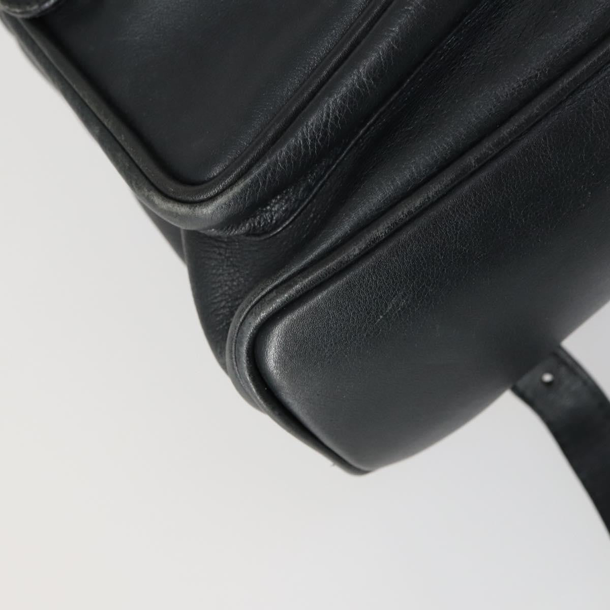 Gucci Vintage Bamboo Backpack Leather, BLACK, LEATHER, Backpack