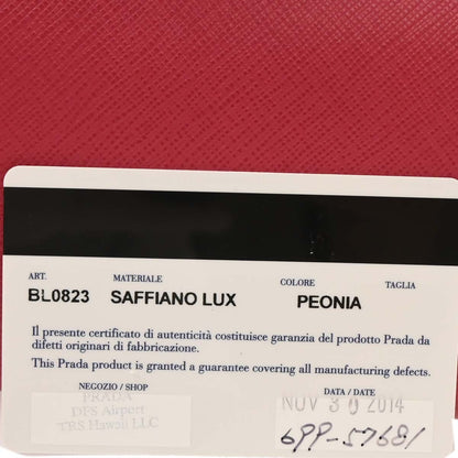 Prada Convertible Bowler Bag Saffiano Leather, PINK, LEATHER, Handbag