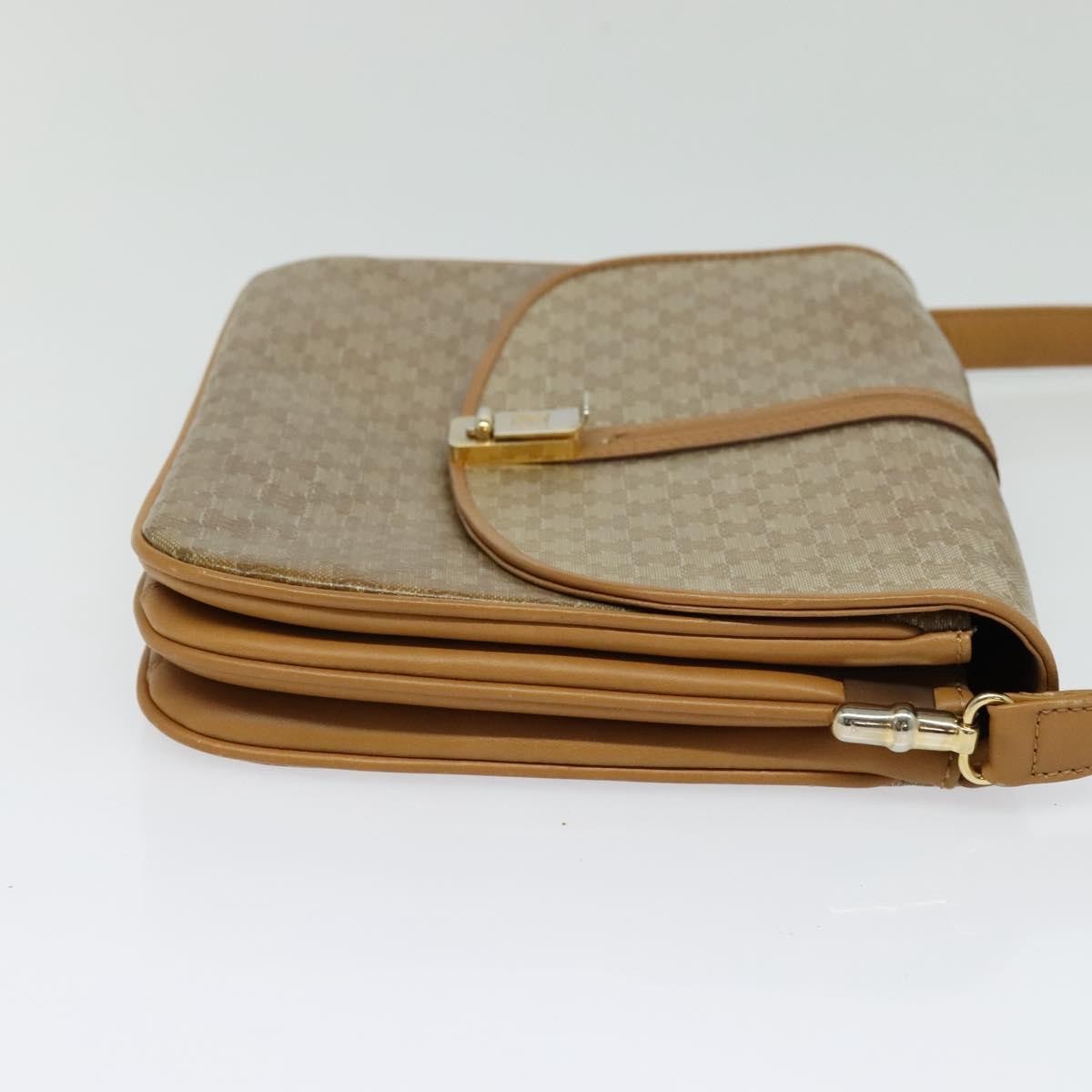 Celine Macadam Shoulder Bag PVC Leather, BEIGE, CANVAS, Shoulder bag