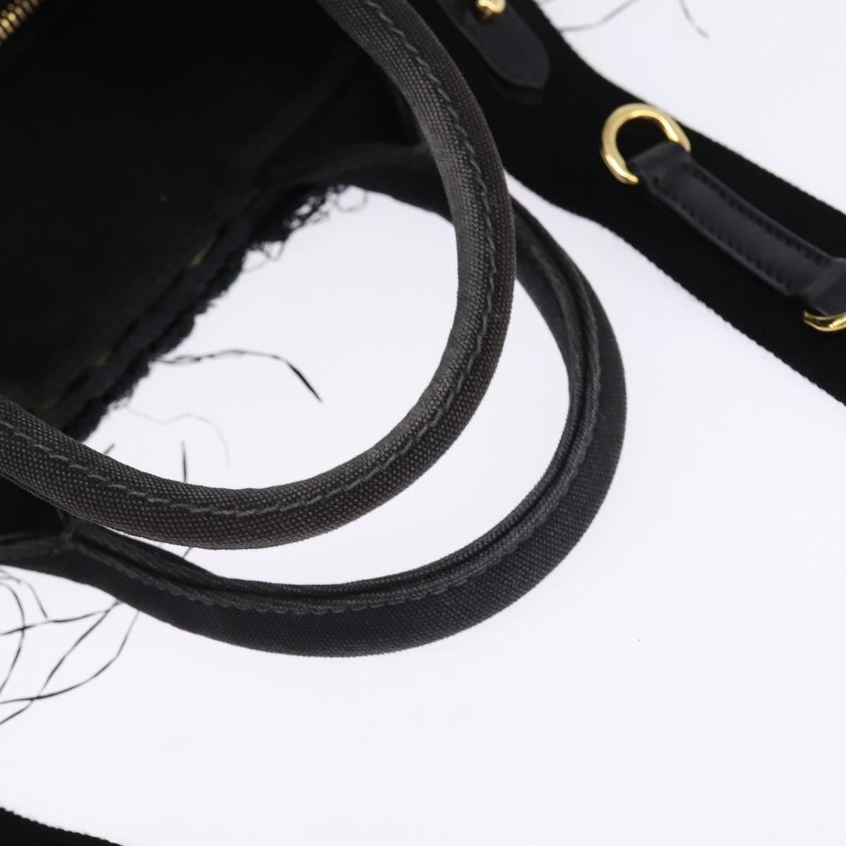 Prada Fringe Wicker Tote Woven Straw, BLACK, WOOD, Handbag