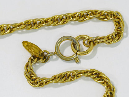 Chanel Vintage Medallion Necklace Metal, GOLD, GOLD_PLATED, Necklace