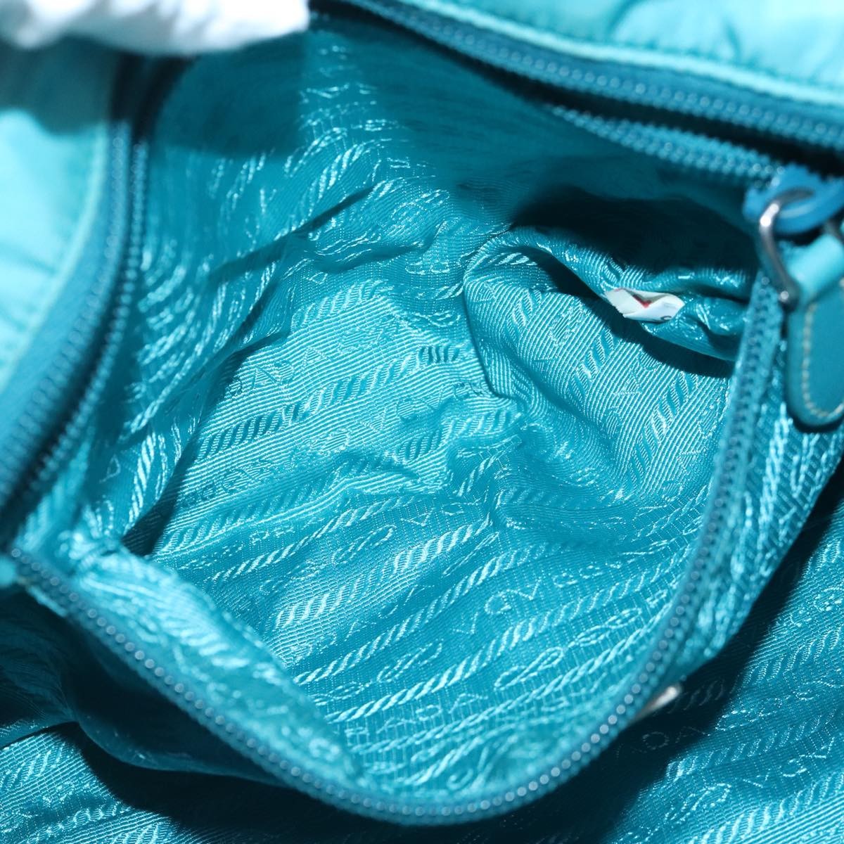 Prada Bow Convertible Tote Tessuto, BLUE, NYLON, Handbag