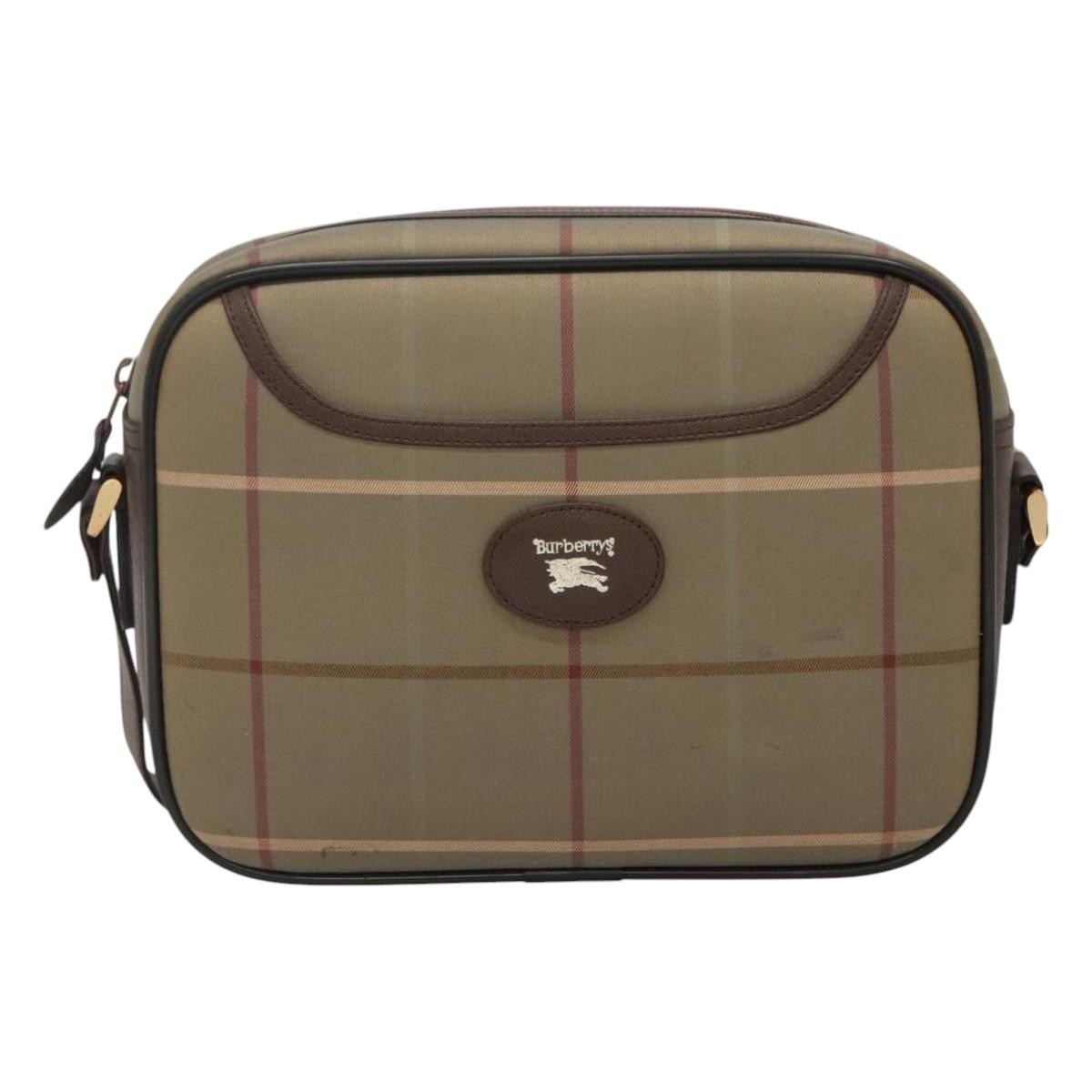 Burberry Nova check Shoulder bag Canvas, BEIGE, CANVAS, Shoulder bag