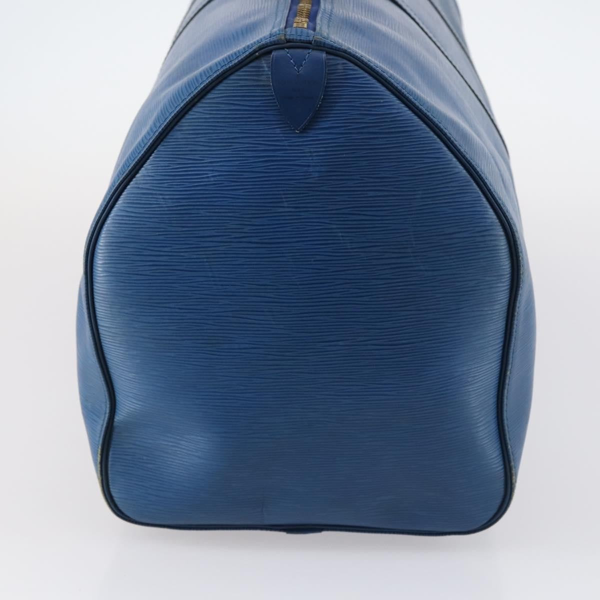 Louis Vuitton Keepall Bag Epi Leather, BLUE, LEATHER, Travel bag