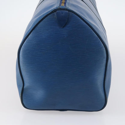 Louis Vuitton Keepall Bag Epi Leather, BLUE, LEATHER, Travel bag