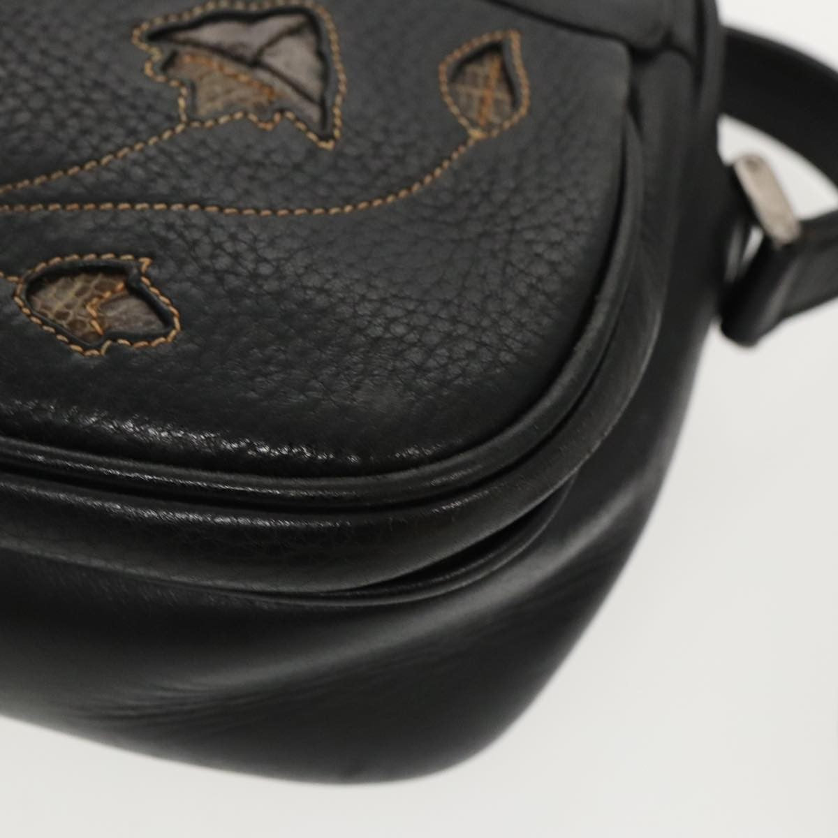 Gucci Vintage Shoulder Bag Leather, BLACK, LEATHER, Shoulder bag