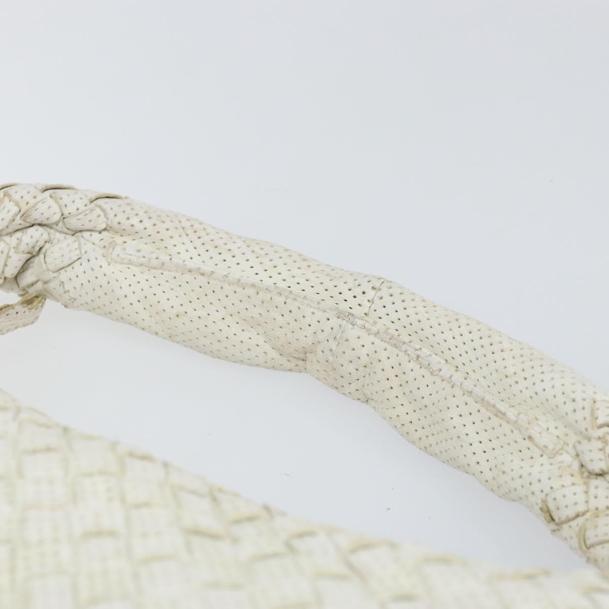 Bottega Veneta Veneta Hobo Perforated Intrecciato Nappa, WHITE, LEATHER, Handbag