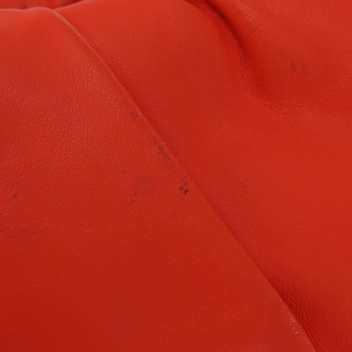 Bottega Veneta The Chain Pouch Leather, ORANGE, LEATHER, Clutche & pouche