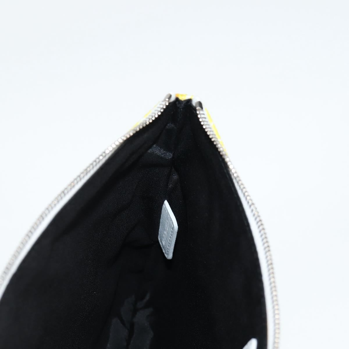 Christian Dior Pouch Stussy Nylon, YELLOW, NYLON, Clutche & pouche
