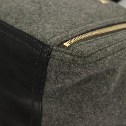 Saint Laurent Downtown Tote Wool, GRAY, WOOL, Tote bag