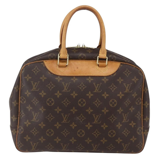 Louis Vuitton Deauville Handbag Monogram Canvas, BROWN, CANVAS, Handbag