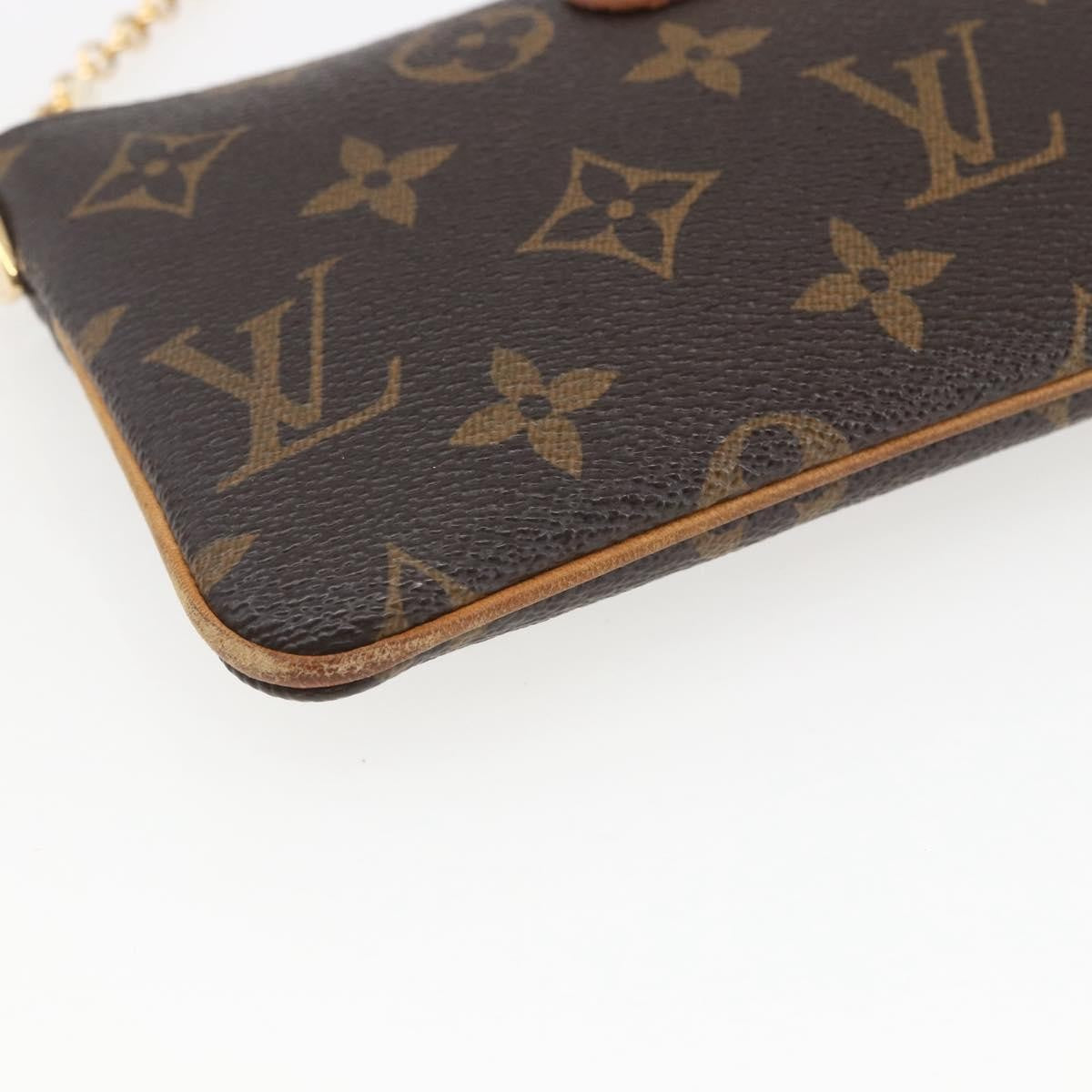Louis Vuitton Milla Pochette Monogram Canvas, BROWN, CANVAS, Clutche & pouche