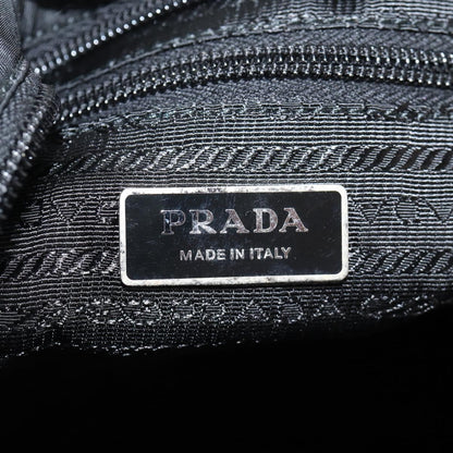 Prada Zip Messenger Quilted Tessuto, BLACK, NYLON, Shoulder bag