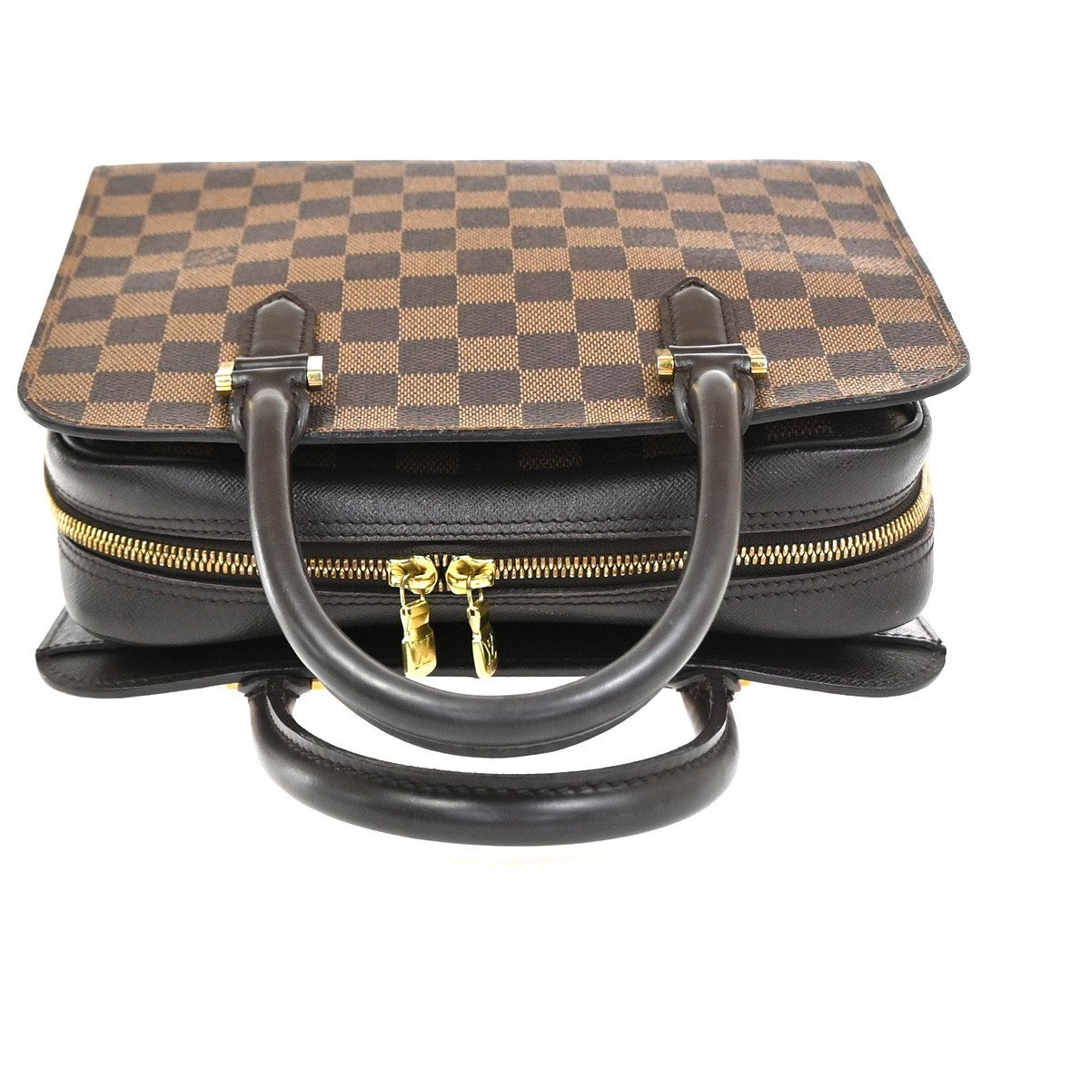 Louis Vuitton Triana Bag Damier, Brown, Leather, Handbag