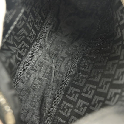 Fendi Pochette Shoulder Bag Zucchino Canvas, BLACK, CANVAS, Clutche & pouche