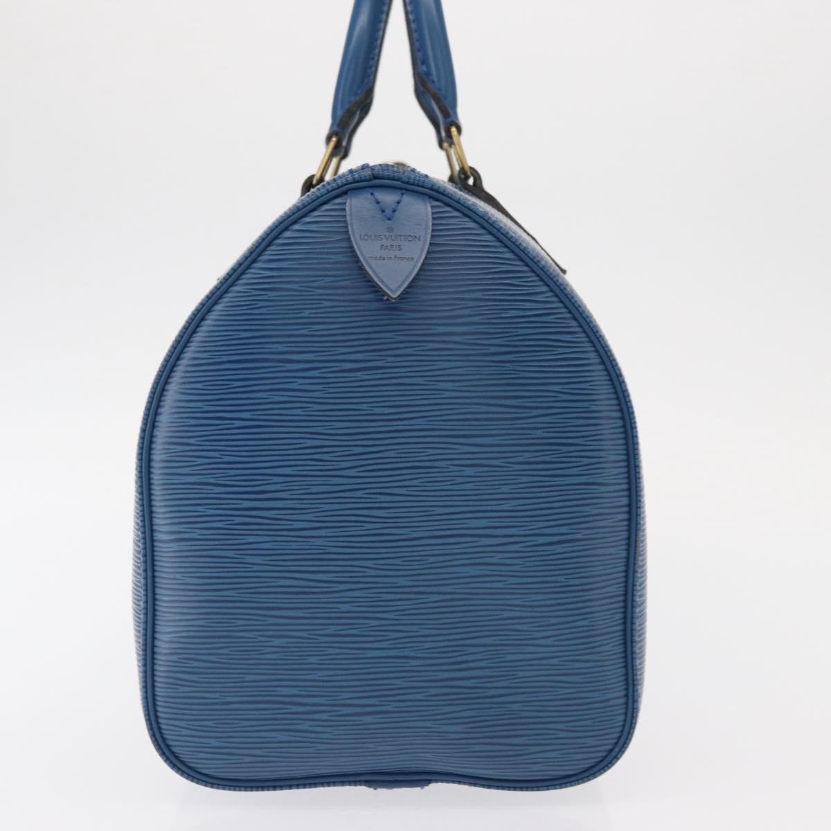Louis Vuitton Speedy Handbag Epi Leather, BLUE, LEATHER, Handbag