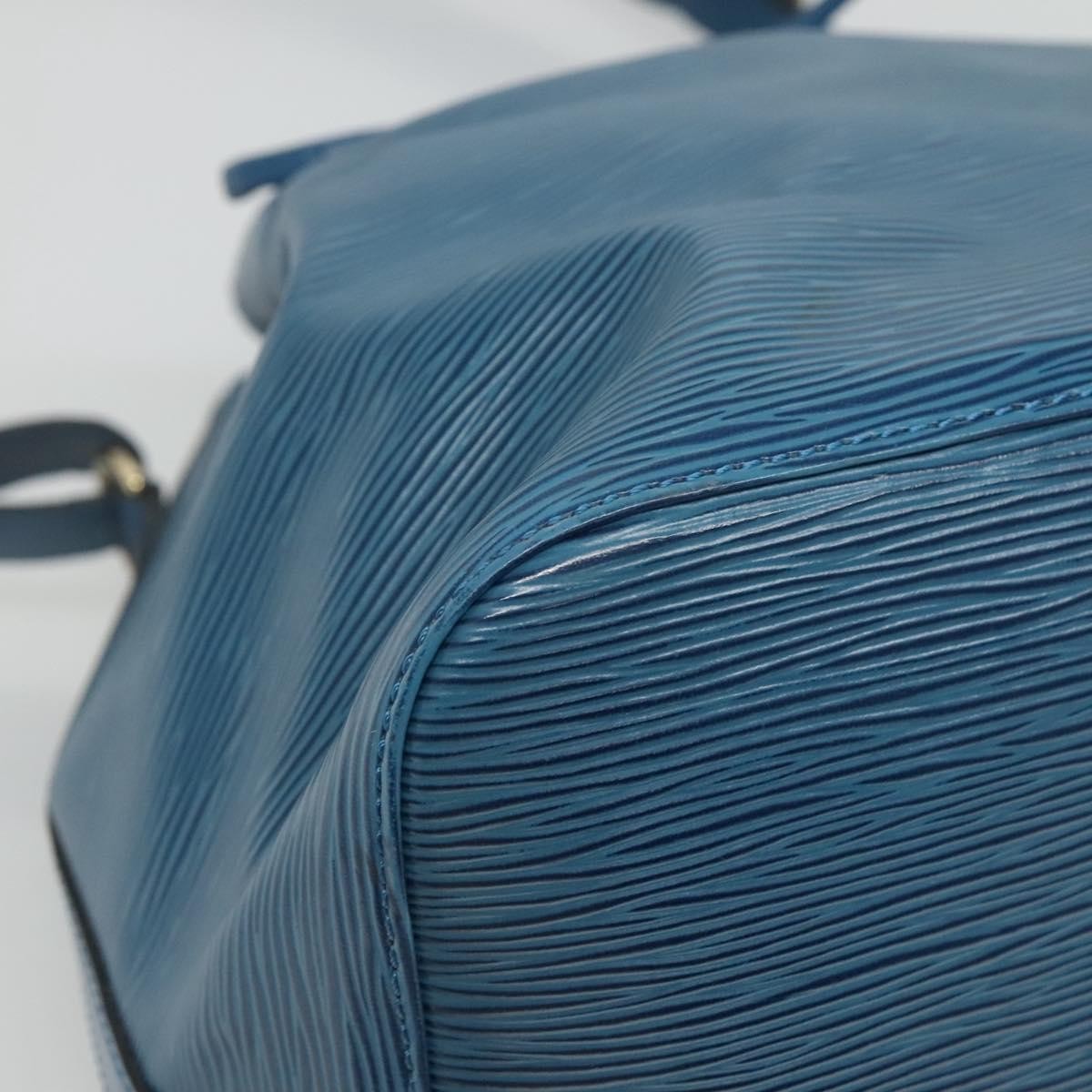 Louis Vuitton Petit Noe Handbag Epi Leather, BLUE, LEATHER, Handbag