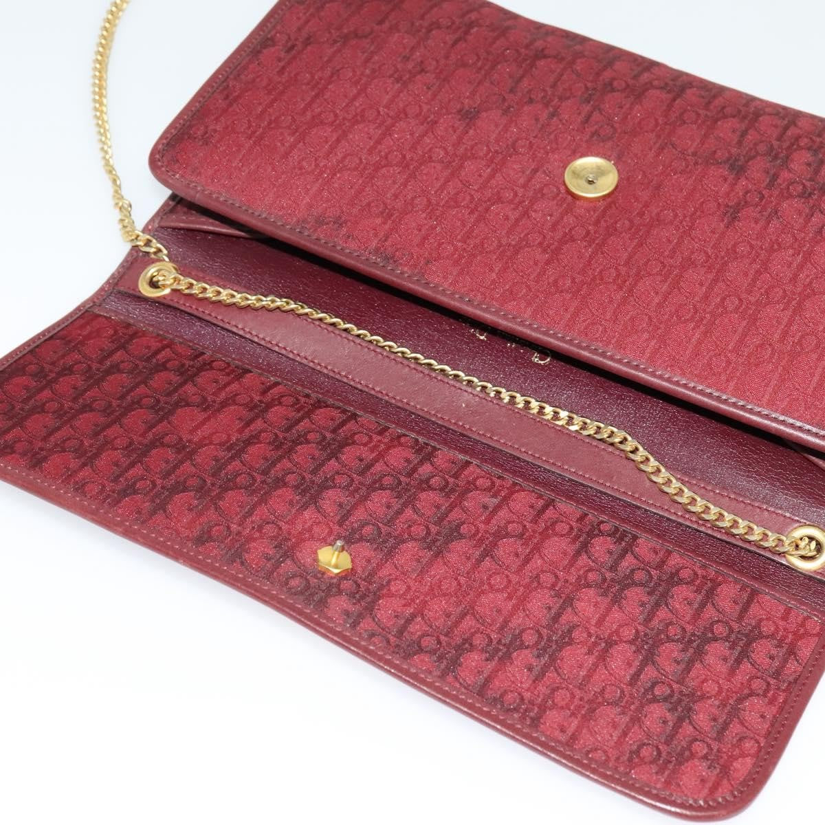 Christian Dior Vintage Trotteur Chain shoulder bag Canvas, RED, CANVAS, Shoulder bag