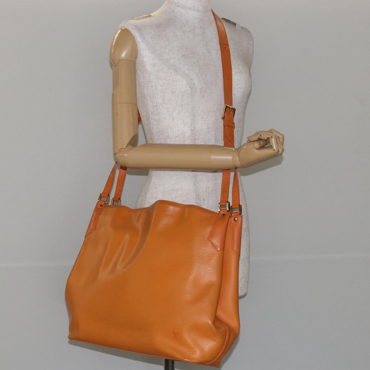 Louis Vuitton Mandara Handbag Epi Leather, ORANGE, LEATHER, Shoulder bag