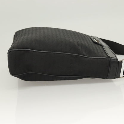 Christian Dior Vintage Zip Shoulder Bag Diorissimo Canvas, BLACK, CANVAS, Shoulder bag