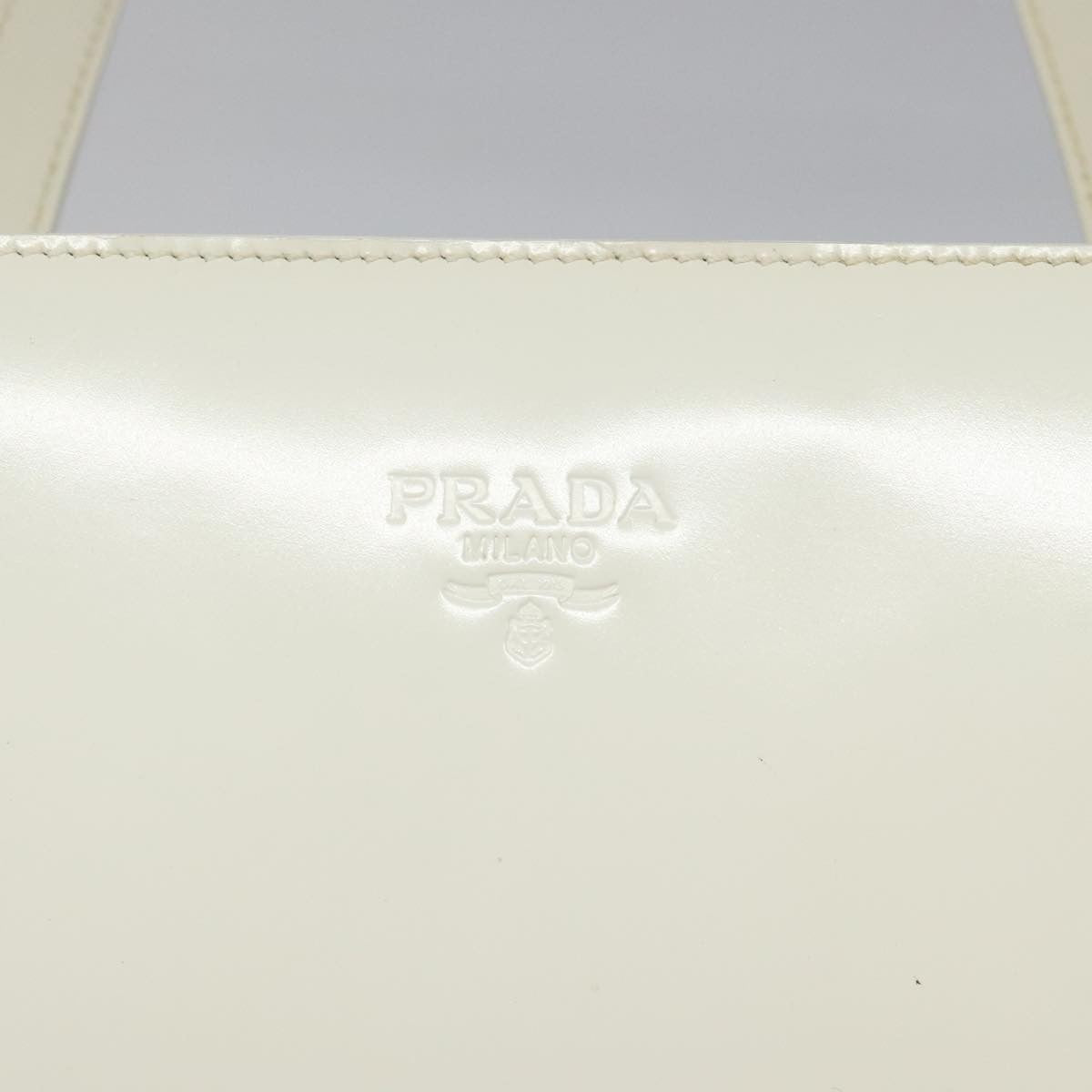 Prada Vintage Handbag Patent leather, WHITE, PATENT_LEATHER, Handbag
