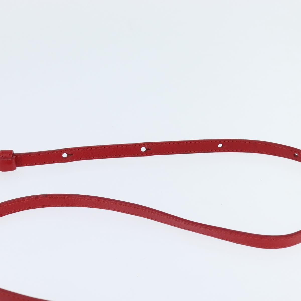 Celine Trio Crossbody Bag Leather, RED, LEATHER, Shoulder bag