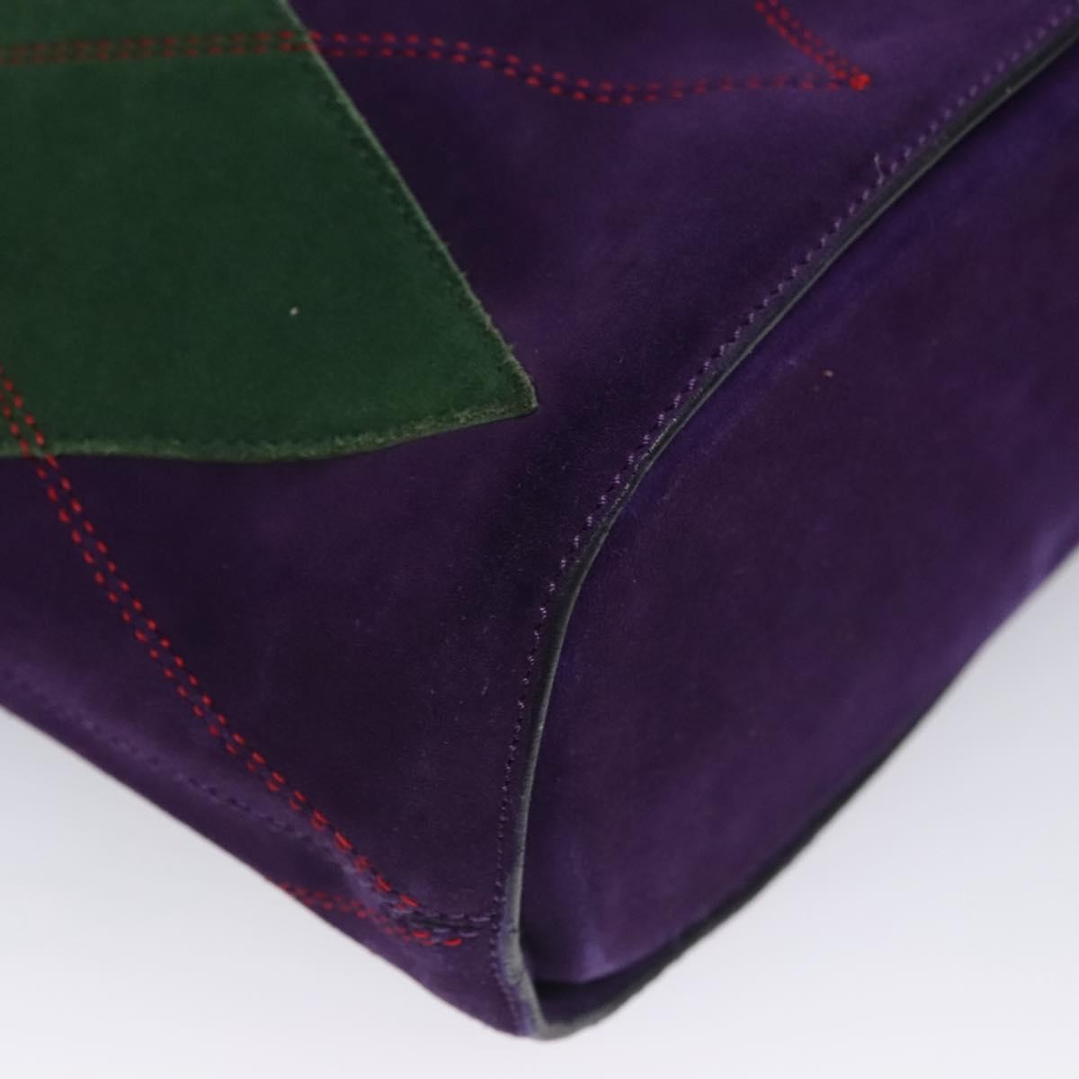 Celine Circle logo Suede and Leather, PURPLE, SUEDE, Shoulder bag