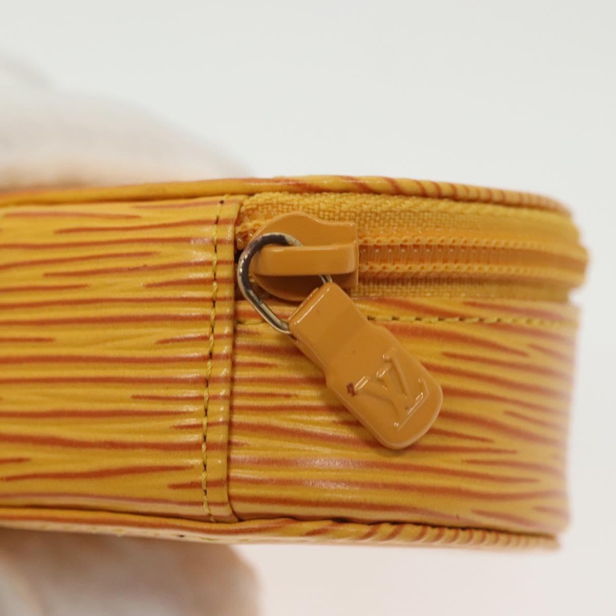 Louis Vuitton Ecrin Bijoux Pouch Epi Leather, YELLOW, LEATHER, Clutche & pouche