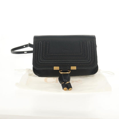 Chloe Marcie Belt Bag Leather, BLACK, LEATHER, Shoulder bag