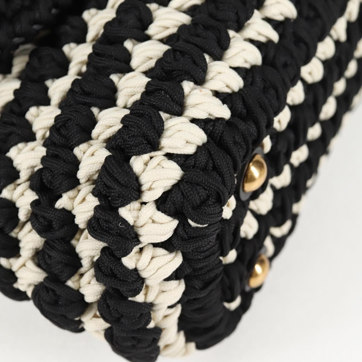 Salvatore Ferragamo Margot Satchel Braided Fabric, WHITE, POLYESTER, Handbag