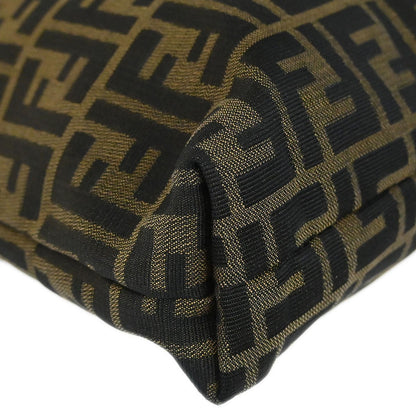 Fendi Vintage Zip Hobo Zucca Canvas, BROWN, CANVAS, Shoulder bag