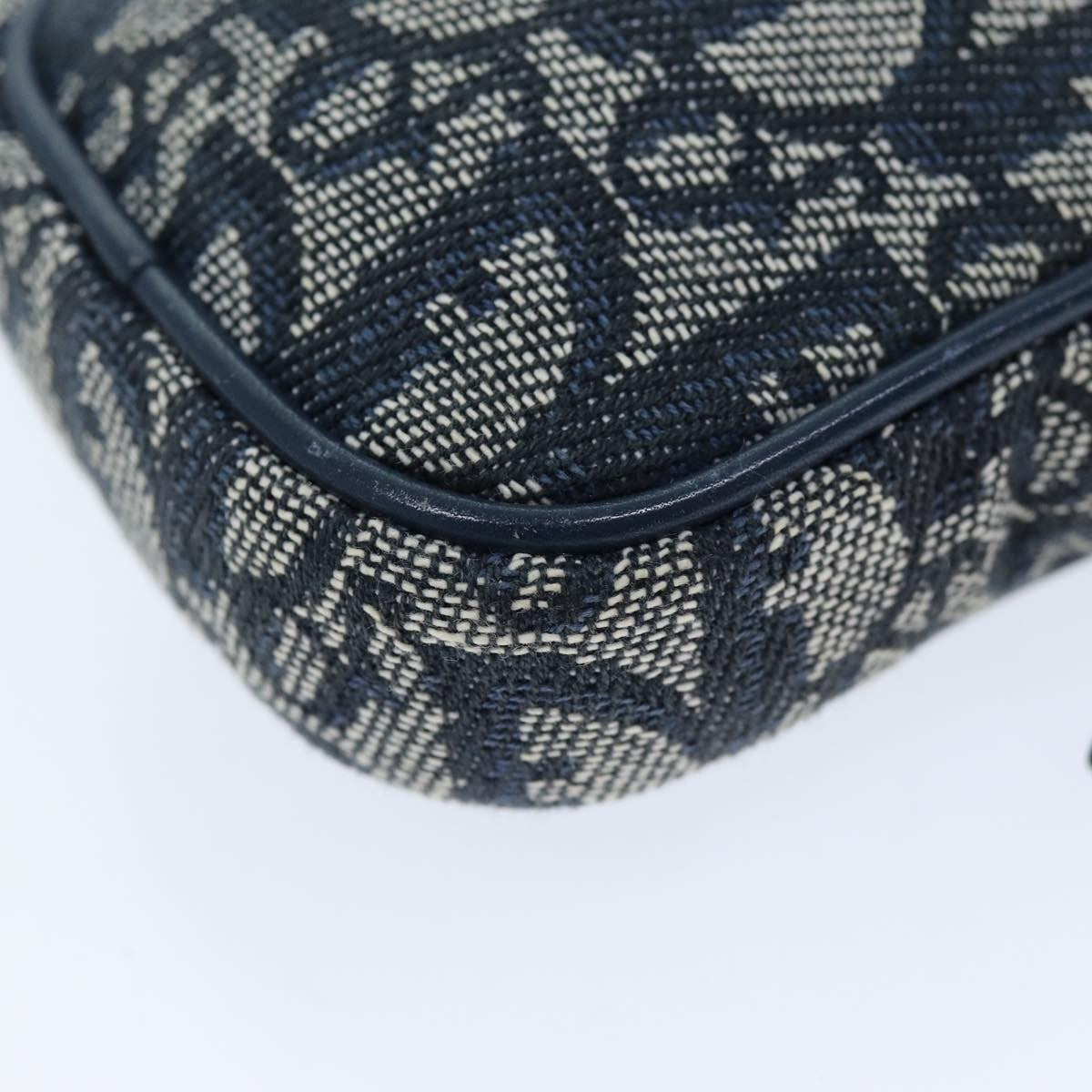 Christian Dior Vintage Trotter Pouch Canvas, NAVY, CANVAS, Clutche & pouche