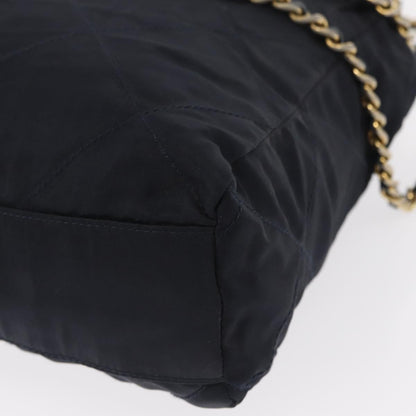 Prada Chain Shoulder Bag Tessuto, Navy, Nylon, Shoulder Bag