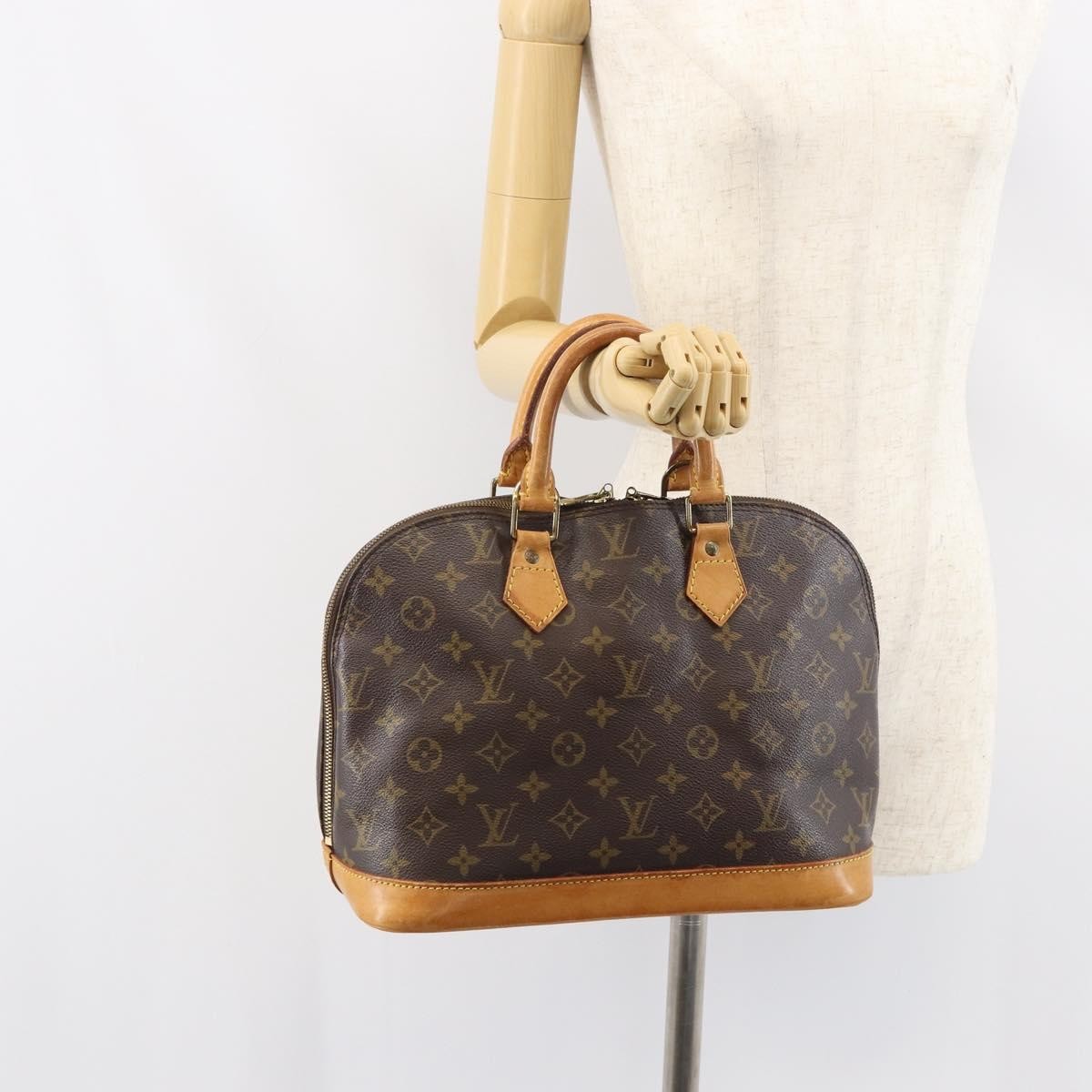 Louis Vuitton Alma Handbag Monogram Canvas, BROWN, CANVAS, Handbag