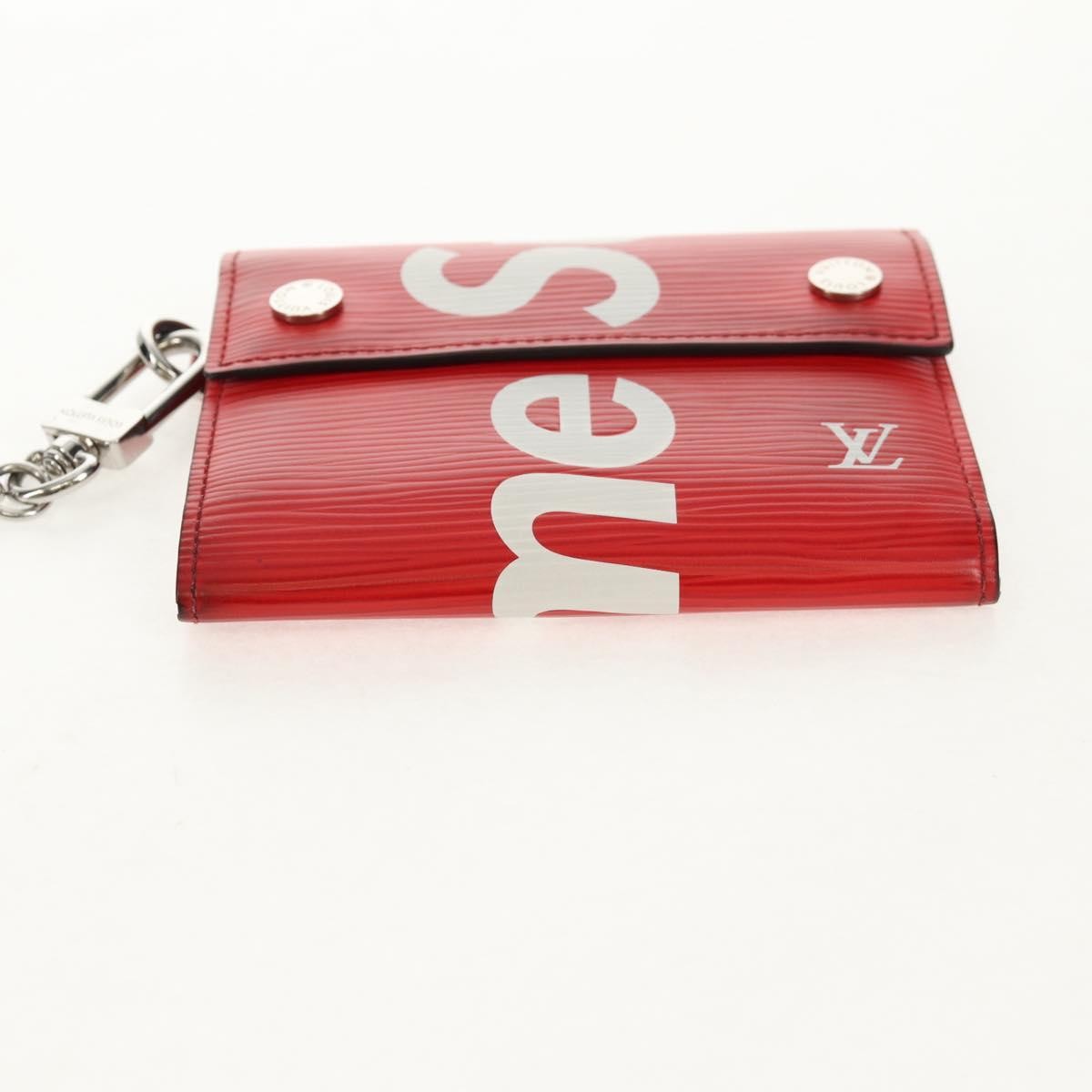 Louis Vuitton Chain Wallet Limited Edition Supreme Epi Leather, RED, LEATHER, Wallets
