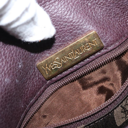 Saint Laurent Vintage Shoulder Bag Leather, PURPLE, LEATHER, Shoulder bag