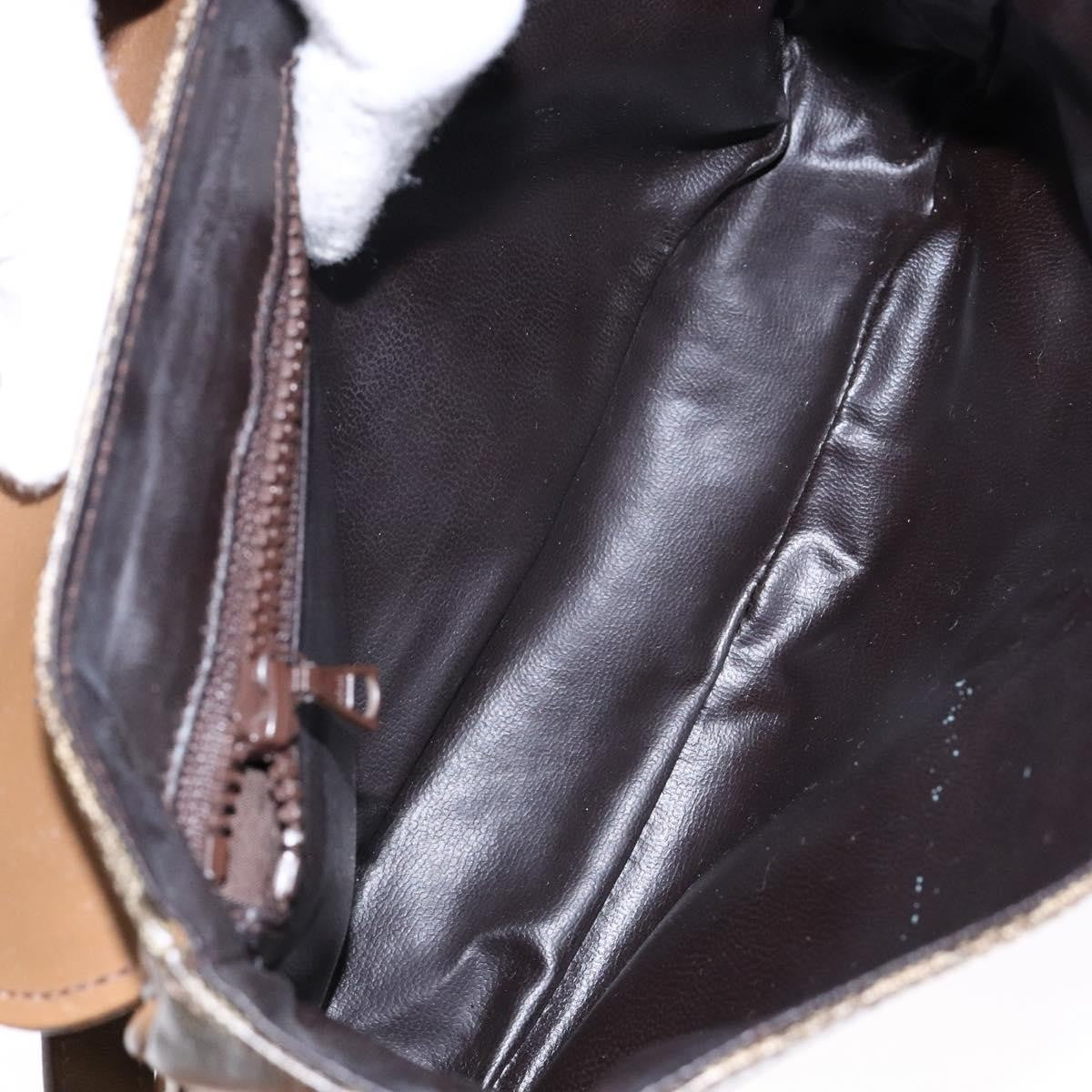 Celine Macadam Shoulder Bag PVC Leather, BEIGE, PVC, Shoulder bag